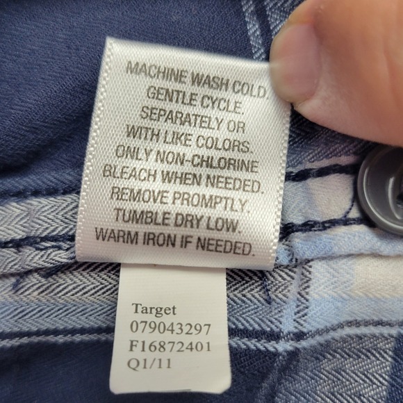 Mossimo Supply Co. Mens Plaid Button Down Shirt Long Sleeve Athletic Fit - Picture 7 of 7